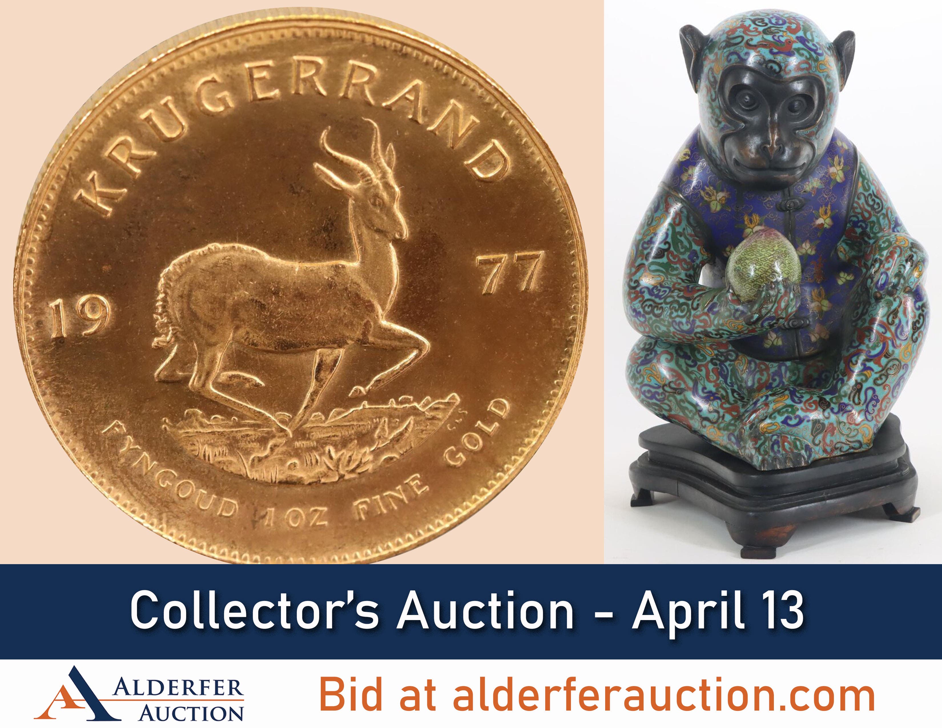 Apr 13 Collector's Jewelry, Fine Artwork, Coins, Porcelain and More