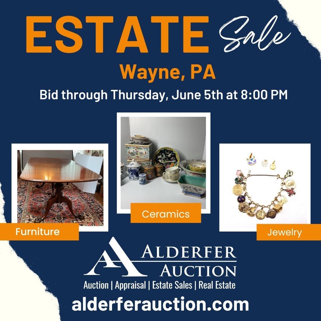 Estate Sale in Wayne, PA | Furniture | Ceramics | Jewelry | Online Auction