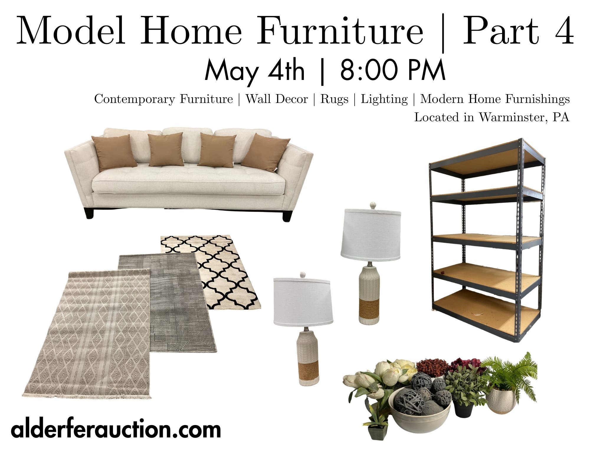 Model Home Furniture Part 4 Auction | Warminster, PA