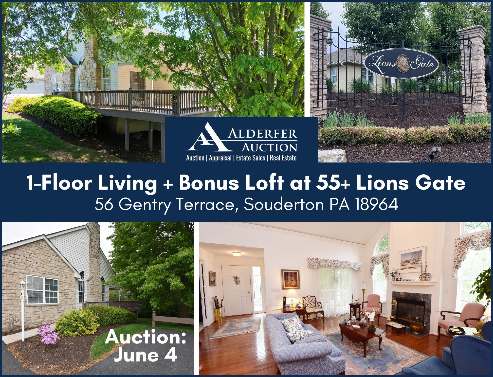 Open House: One-Floor Living + Bonus Loft at 55+ Lions Gate, Souderton