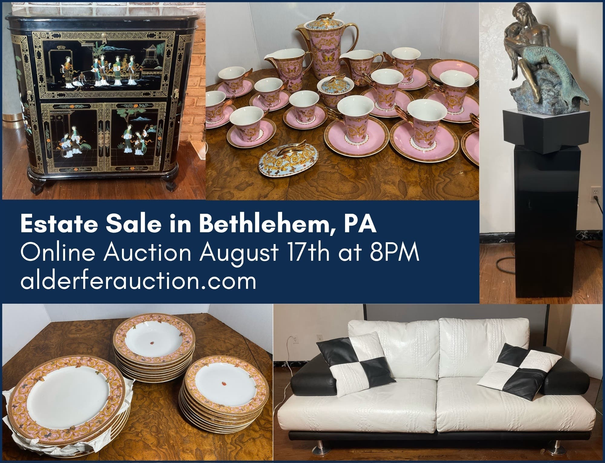 Estate Sale in Bethlehem, PA | Contemporary Furnishings | Art | Fashion | Alderfer Auction