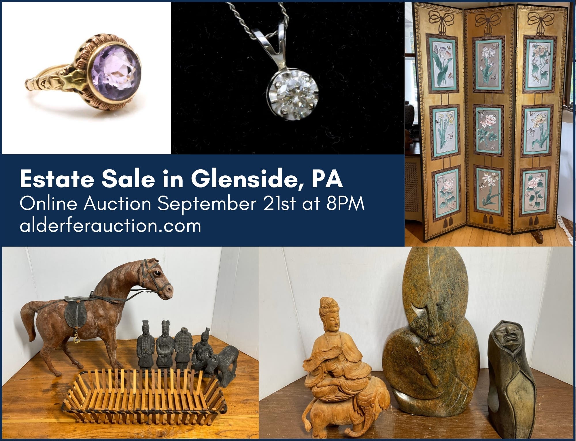 Estate Sale in Glenside, Part 1 | Jewelry | Furniture | Fine Art | Alderfer Auction