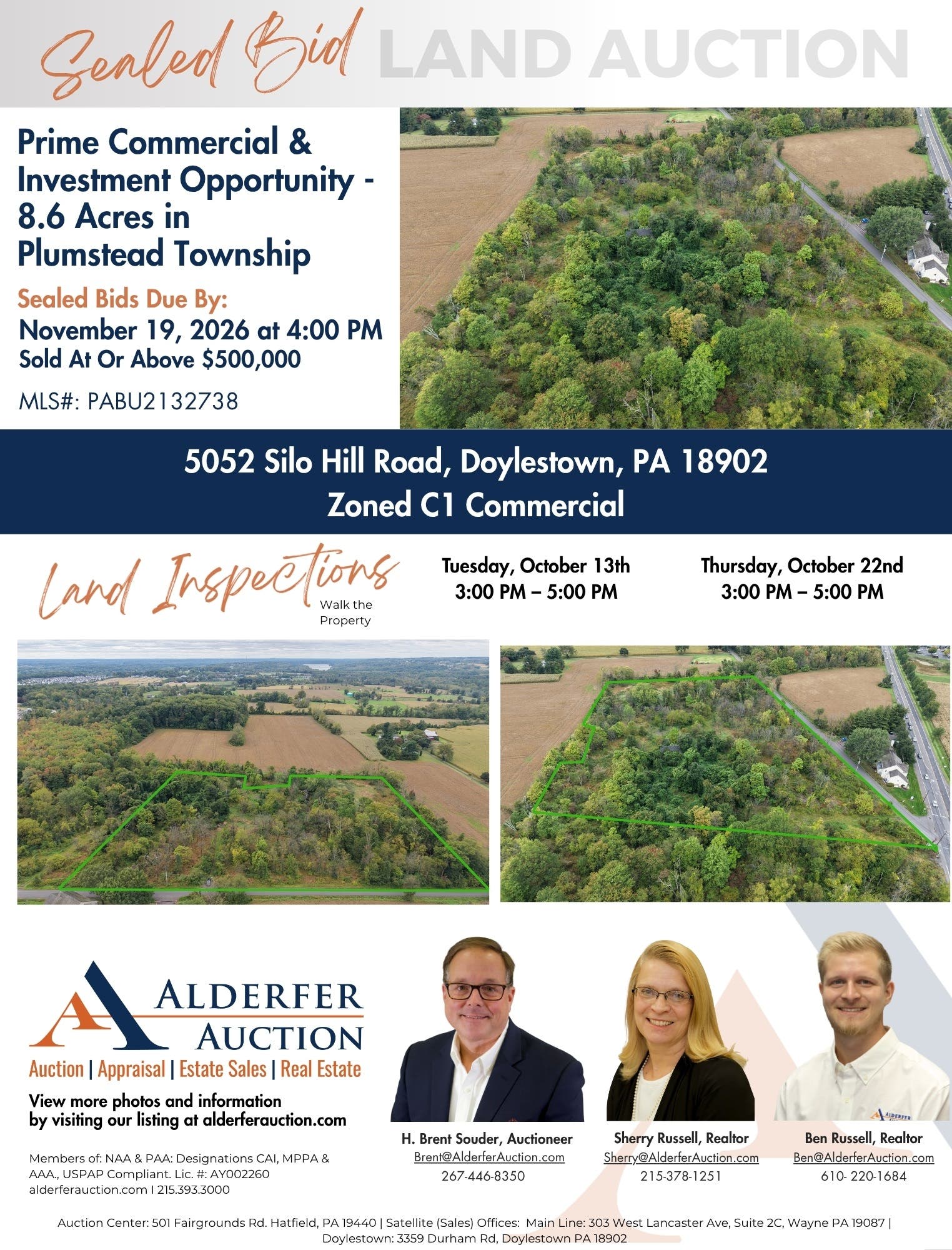 8.6 Acres in Plumstead Township - Prime Commercial & Investment Opportunity | Sealed Bid Auction