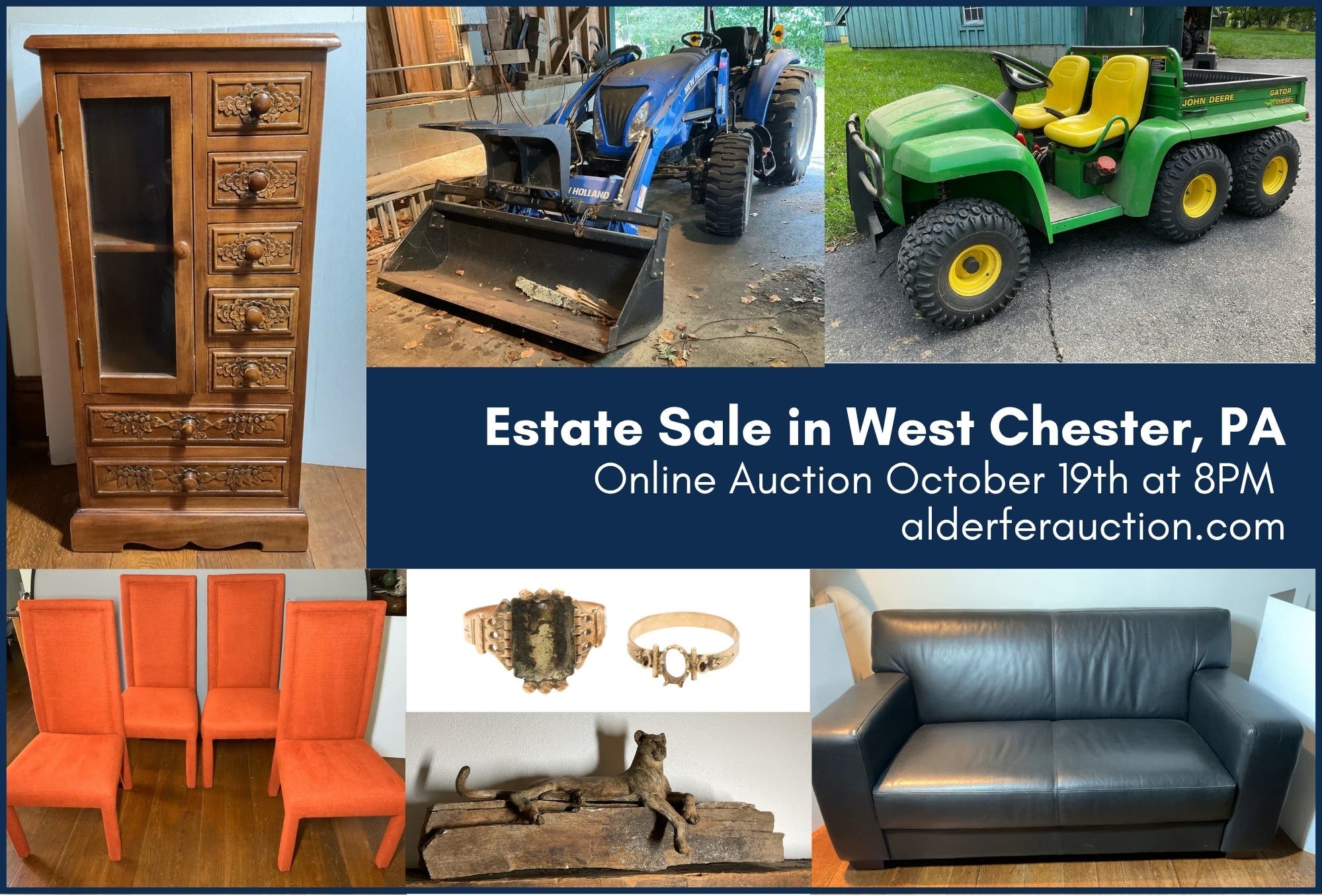 Estate Sale in West Chester | Tractors & Equipment | Tools | Art | Jewelry | MCM