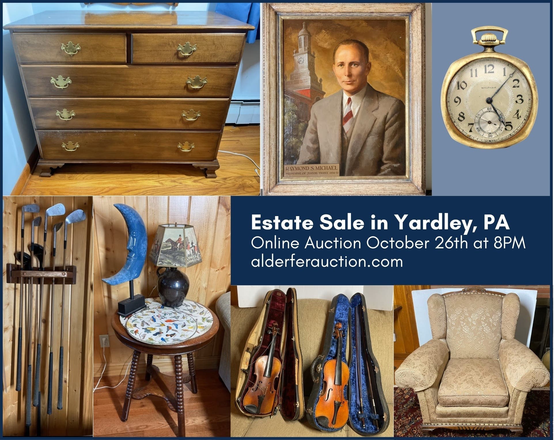 Estate Sale in Yardley | Art | Jewelry | Silver | Antiques | Alderfer Auction