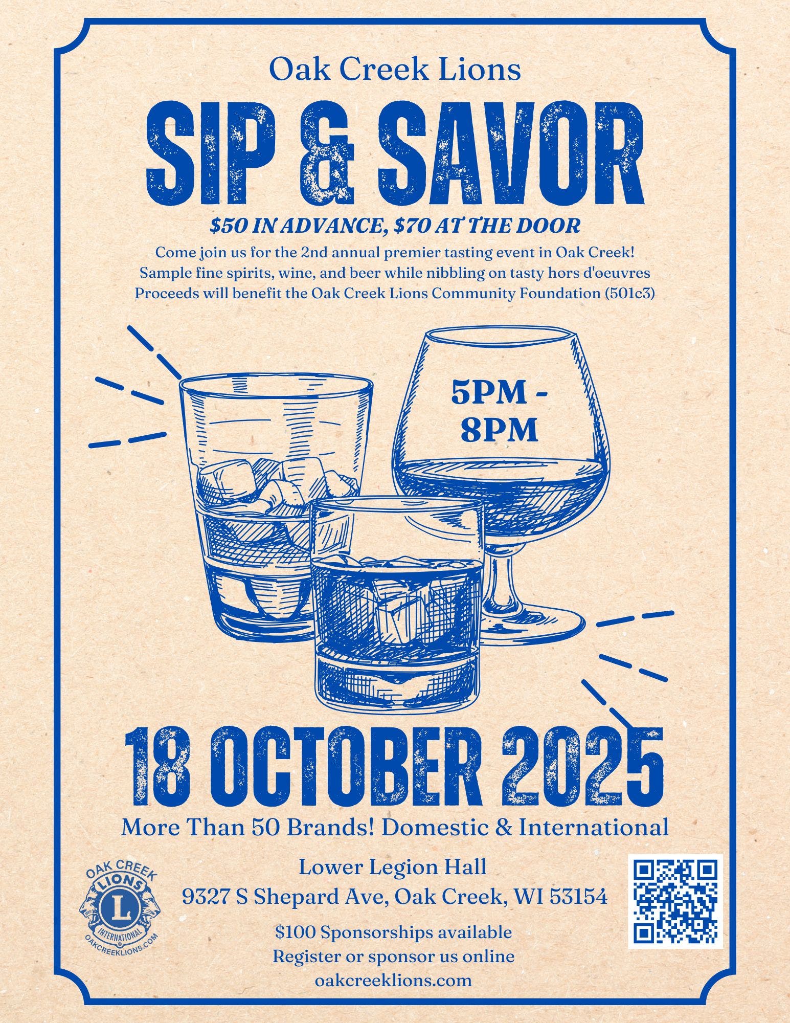 Sip & Savor - fine spirits tasting event