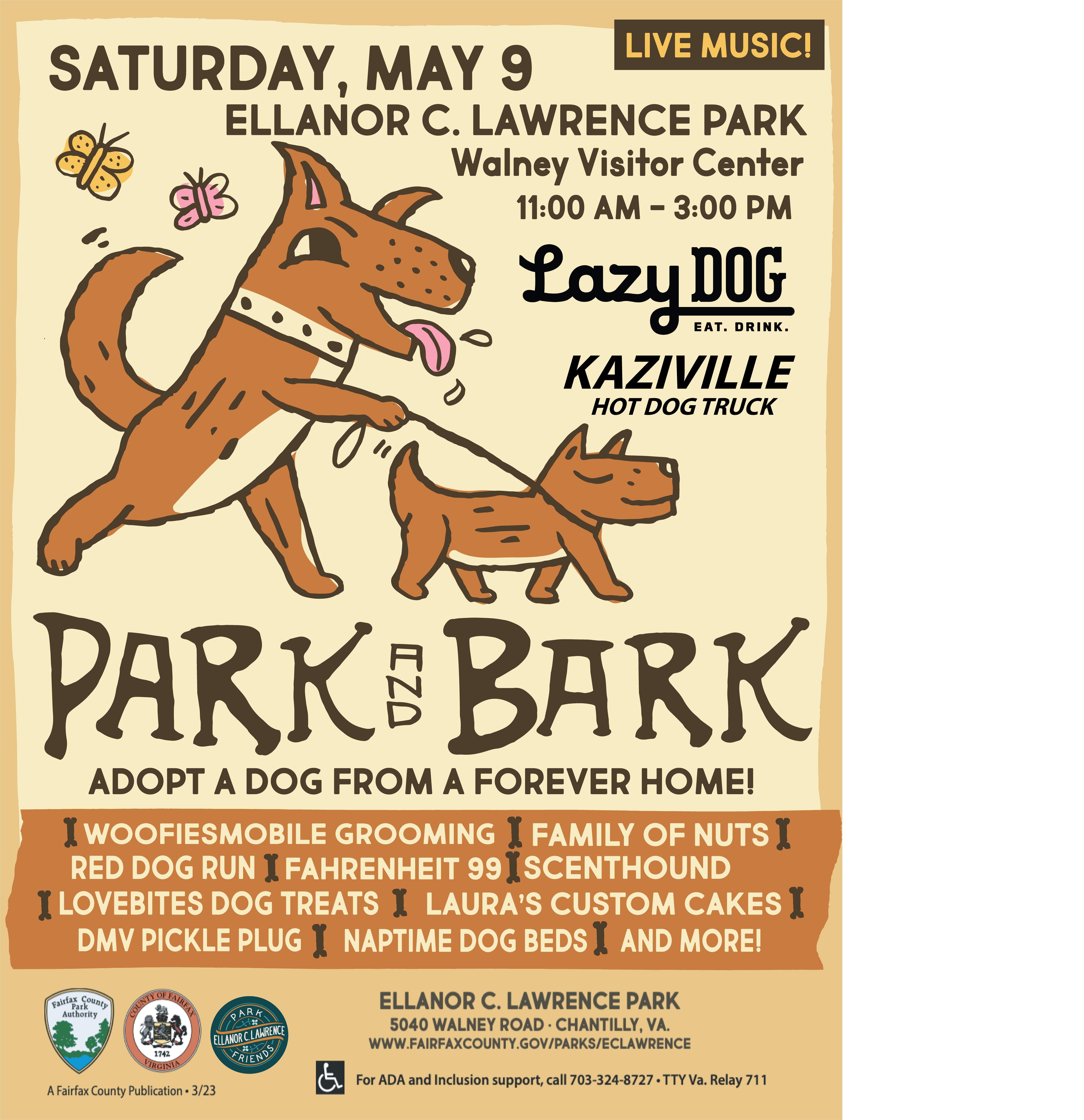 Hot Dog! Park and Bark is May 9 at Walney Visitor Center featuring Fun, Food and Four-Legged Friends
