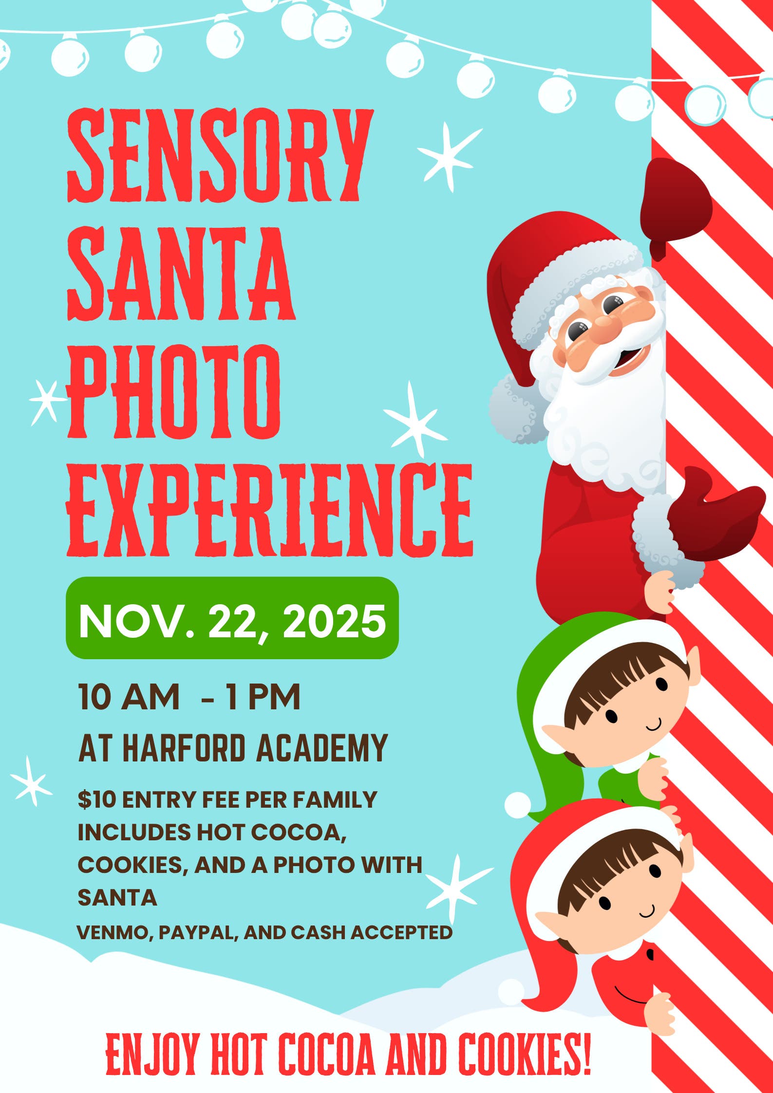 Photos with Santa in a low-stimulation environment
