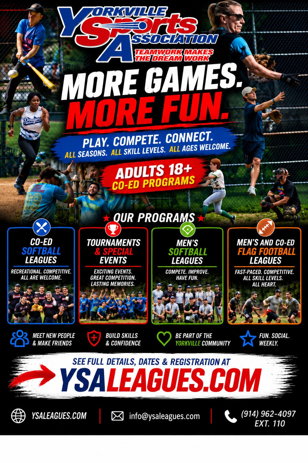 Yorkville Sports Association Sports Programs Men's and Co-Ed Sept - November