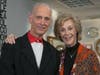 Reah Feikin and John Waters during taping of an episode of MPT's Artworks (2018)