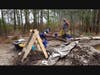 Archaeologists work at the Ben's 10 cabin excavation site.