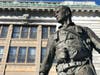 Statue at the U.S. Naval Academy in Annapolis of Vice Admiral James Stockdale, a former Vietnam War POW.