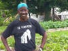 Richard Francis, aka Farmer Chippy, of Plantation Park Heights urban farm in Baltimore City