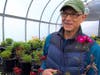 Jon Shaw of Karma Farm in Monkton, whose flowers are used in Bramble Baking Co. cookies and cakes.