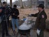Park ranger Travis Anthony demonstrates how to boil maple syrup at Cunningham Falls State Park in Thurmont, Frederick County.