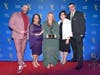 MPT’s Maryland Center for Media Literacy & Education staffers (from right) Bill Beustring, Betsy Peisach, Krista Respass, and Karla Thompson with Carl the Collector Series Creator Zachariah OHora during the Children’s & Family Emmy® Awards on March 1.