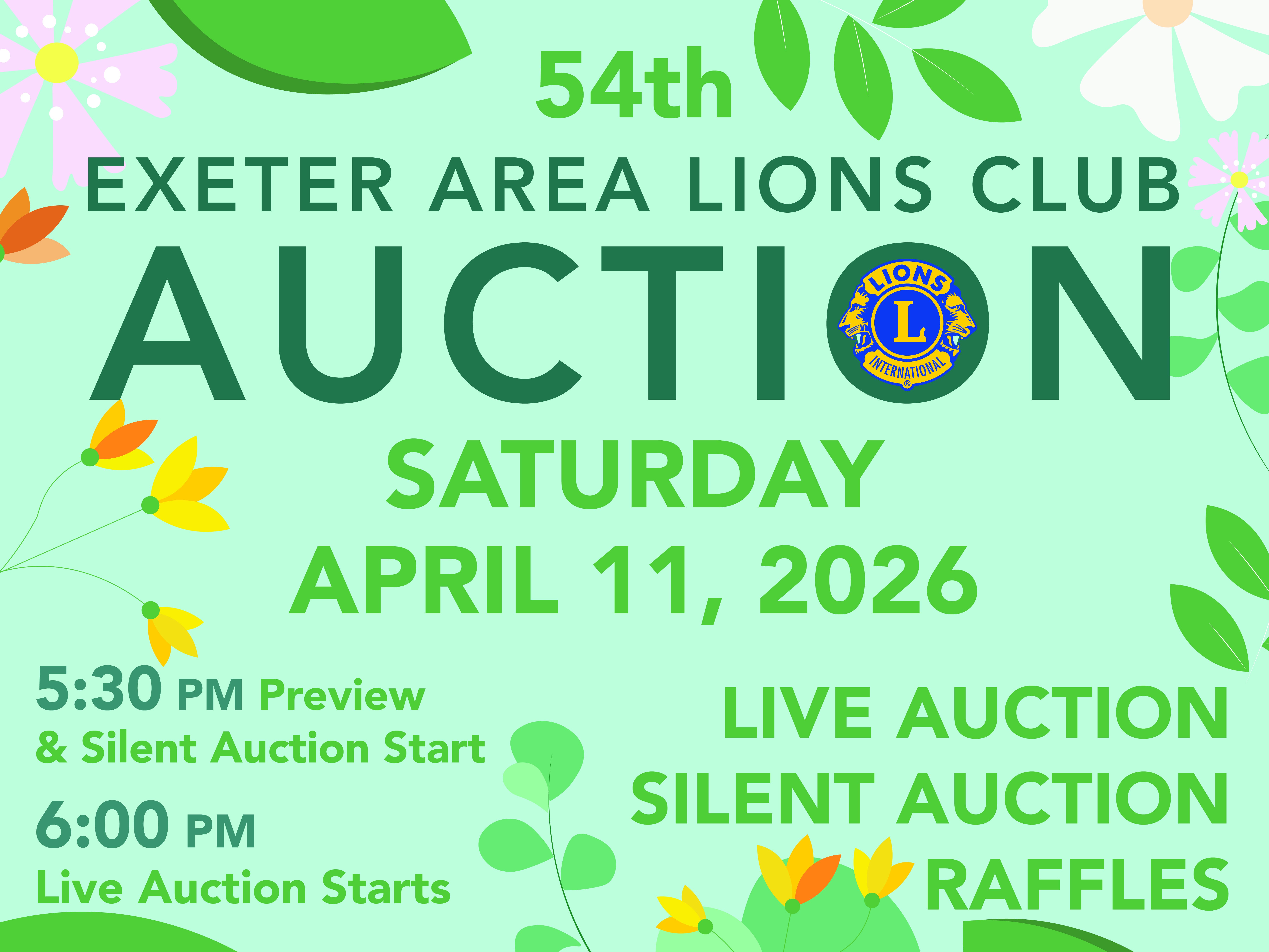 Exeter Area Lions Club 54th Auction