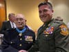 Paredes, pictured with Hershel "Woody" Williams, a Medal of Honor recipient and Iwo Jima veteran
