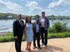 From left: Ken Greene, Asian American Hotel Owners Association (AAHOA); Dana Lancellotti, NJRHA; Bhavesh Patel, NJRHA; and Chip Rogers, American Hotel & Lodging Association attended the Downtown Dining event in Lambertville, New Jersey. 