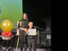 Vanessa DiVisconti, founder of the Michael Polimeni Foundation, presented student Logan Smith with “The Michael Polimeni Award for Artistic Excellence,” an award that reflects creativity, originality and boldness in the spirit of the late artist's style.