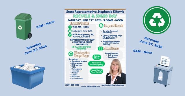 Jun 27 | Annual Shred & Recycle Event 2026 | Aurora, IL Patch