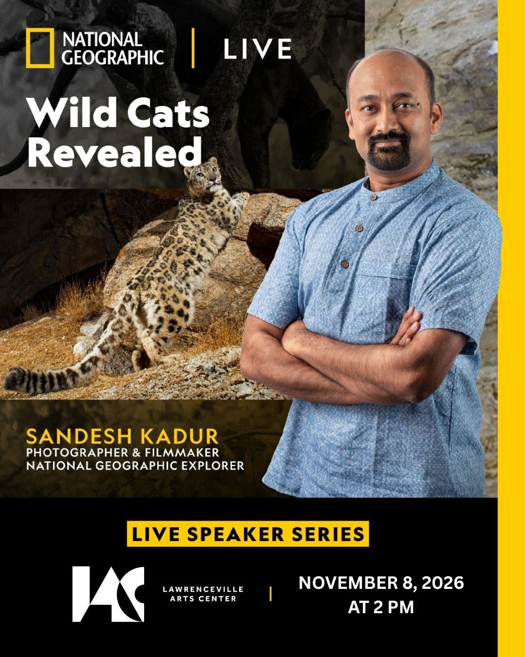 LAC Presents: National Geographic Live - Wild Cats Revealed