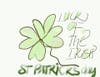 Quick sketch of lucky clover leaf symbol of  Irish lyck