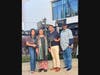 Keila posing with proud parents Bill & Pamela Miller and brother Kione of Beech St SSF outside the NBA King’s Stadium