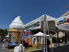 Ice cream booths are very popular with attendees to cool the summer heat.