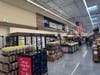 A view of Butcher’s block, drinks, produce  area.