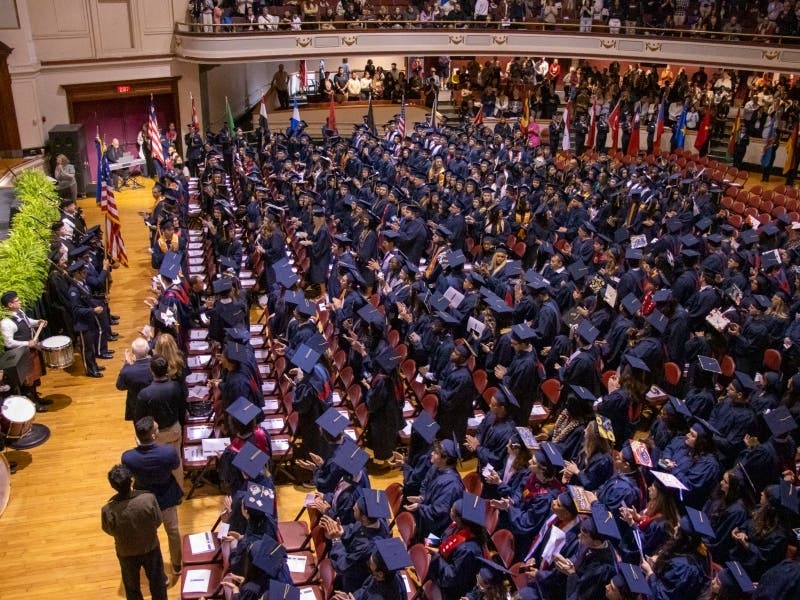 lowell memorial auditorium, commencement