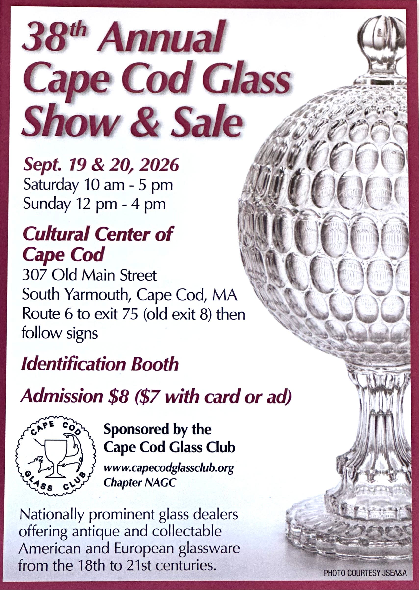38th Annual Cape Cod Glass Show & Sale