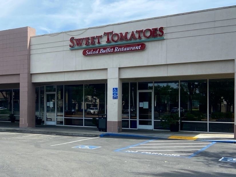 The Pleasanton Sweet Tomatoes is one of 44 California restaurants owned by Garden Fresh restaurants to close permanently. 