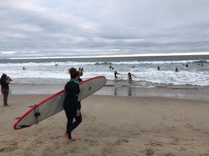 Local residents are being encouraged to avoid large crowds to limit the possible spread of the coronavirus. 