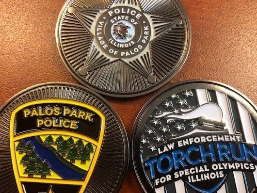 The Palos Park Police Department is offering three different commemorative coins for $10 apiece that will benefit Special Olympics Illinois.