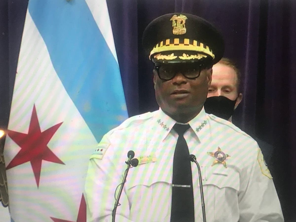 Chicago Police Superintendent David Brown provides an update on the two officers who were shot early Sunday morning