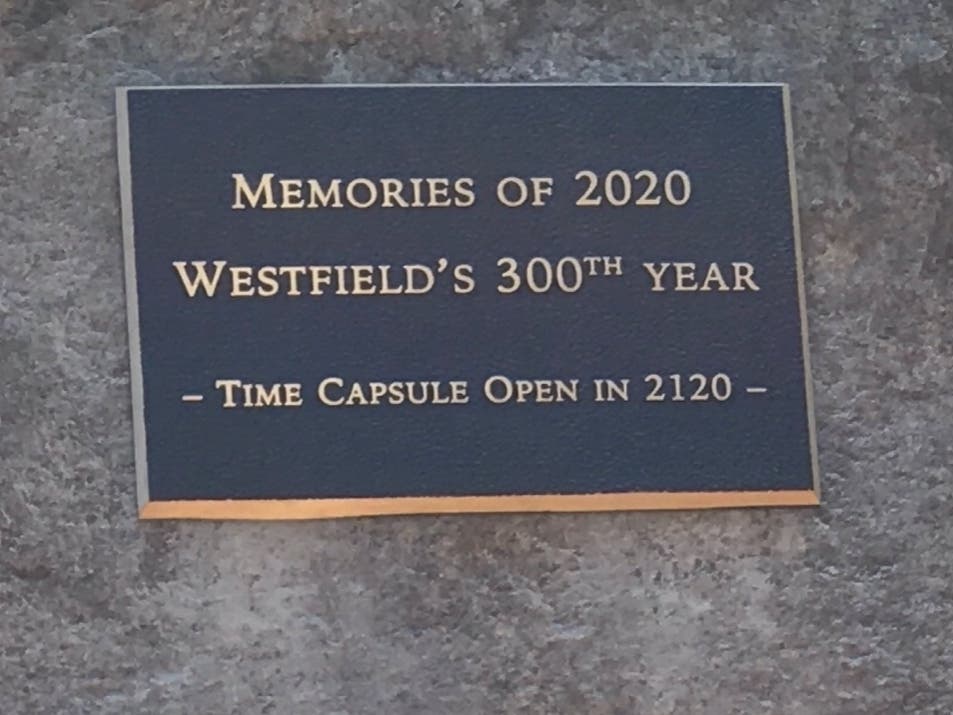 A collection of 2020 souvenirs are now buried in Triangle Park to provide future residents an idea of life in Westfield.