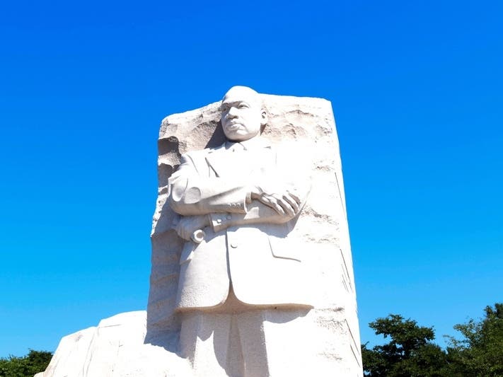 A view of the Martin Luther King Jr. Memorial at the National Mall in Washington, D.C.
