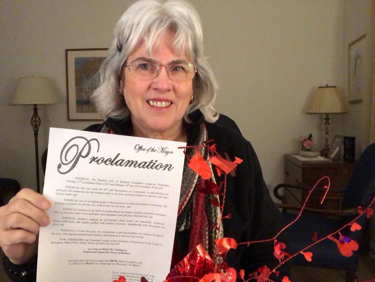 Moorestown resident Holly Myers introduced the idea of a Kindness Week proclamation to the Township Council 25 years ago. The tradition has continued ever since. 