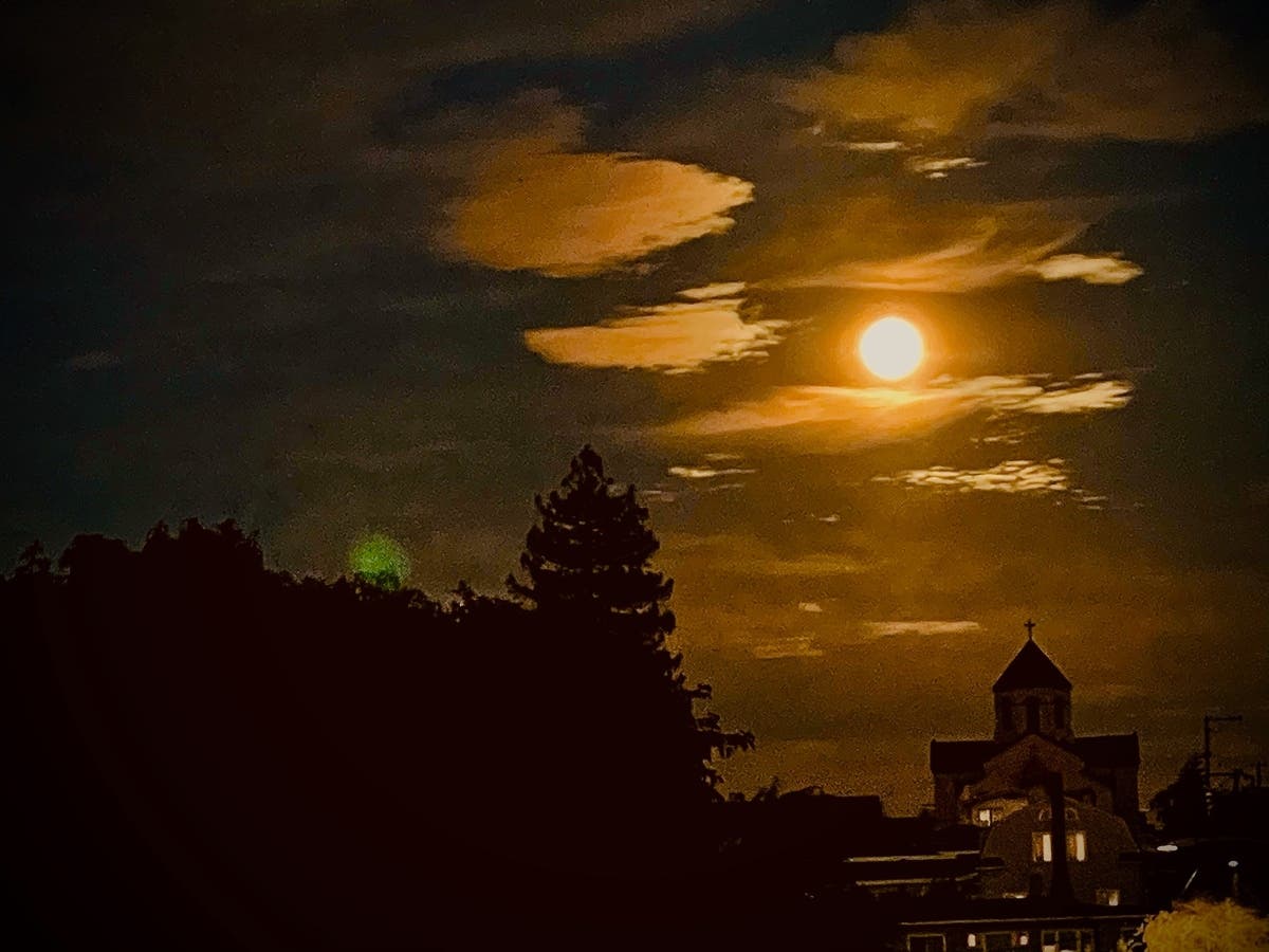 Patch reader  Danny Wertheimer captured this image of Monday night's Pink supermoon, which is the first of three supermoons that will be visible over the next two months.