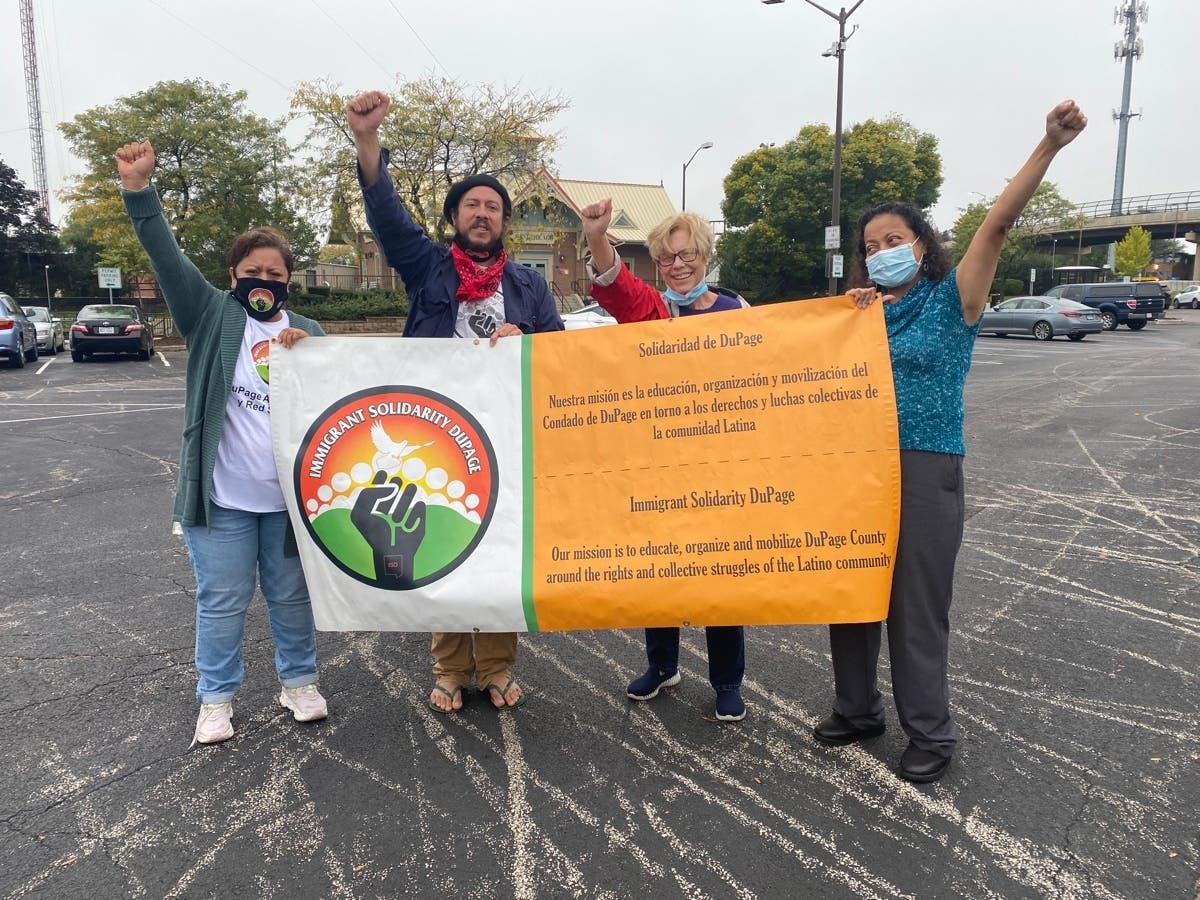Representatives from Immigrant Solidarity DuPage participated in a march on Tuesday in Chicago to push for undocumented workers to be legalized under legislation being considered in Washington. 