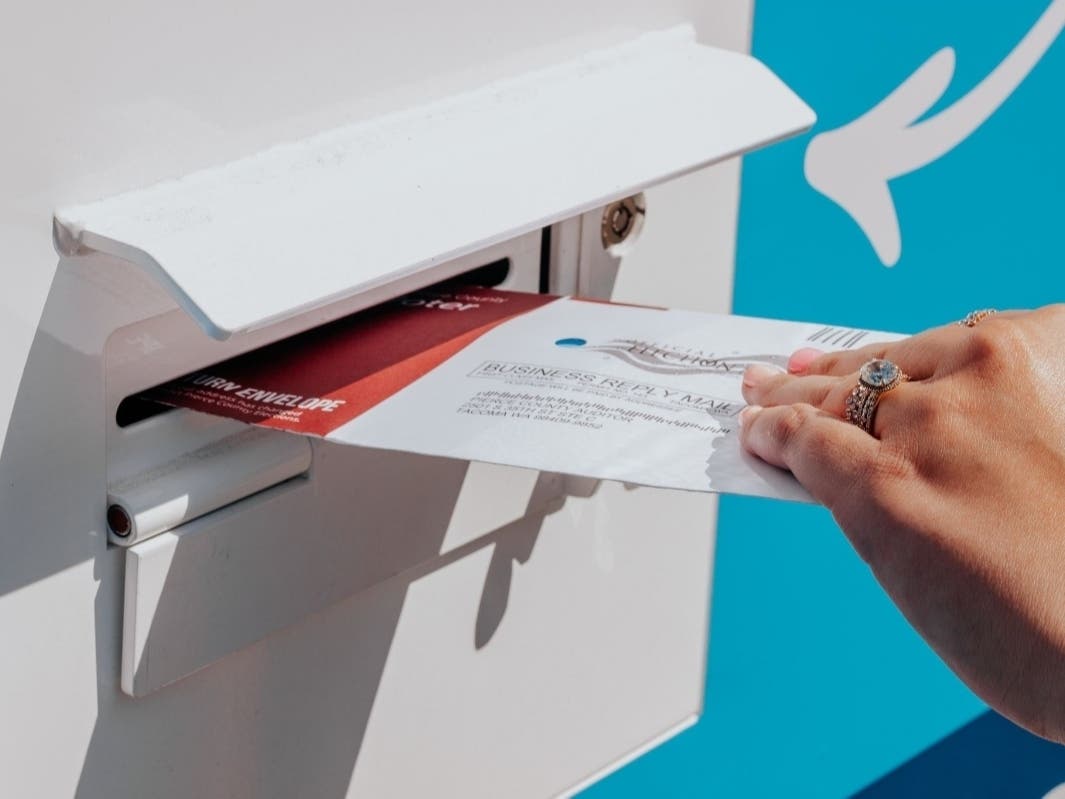 Ballots can be returned by mail or left in a dropbox to be counted. 