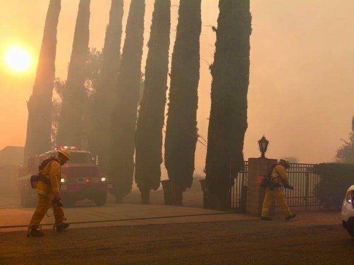 The Beaumont- Cherry Valley Water District is providing water from recharge ponds to firefighting helicopters working to contain the fire. 