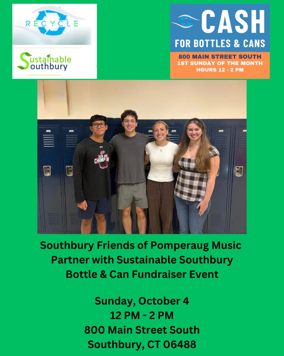 Southbury Friends of Pomperaug Music Partner with Sustainable Southbury for a Fundraiser Event