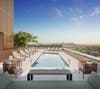 Residents at The Alary enjoy a rooftop pool, co-working lounges, 24/7 concierge service, skyline and Long Island Sound views, and smart home features throughout each residence.