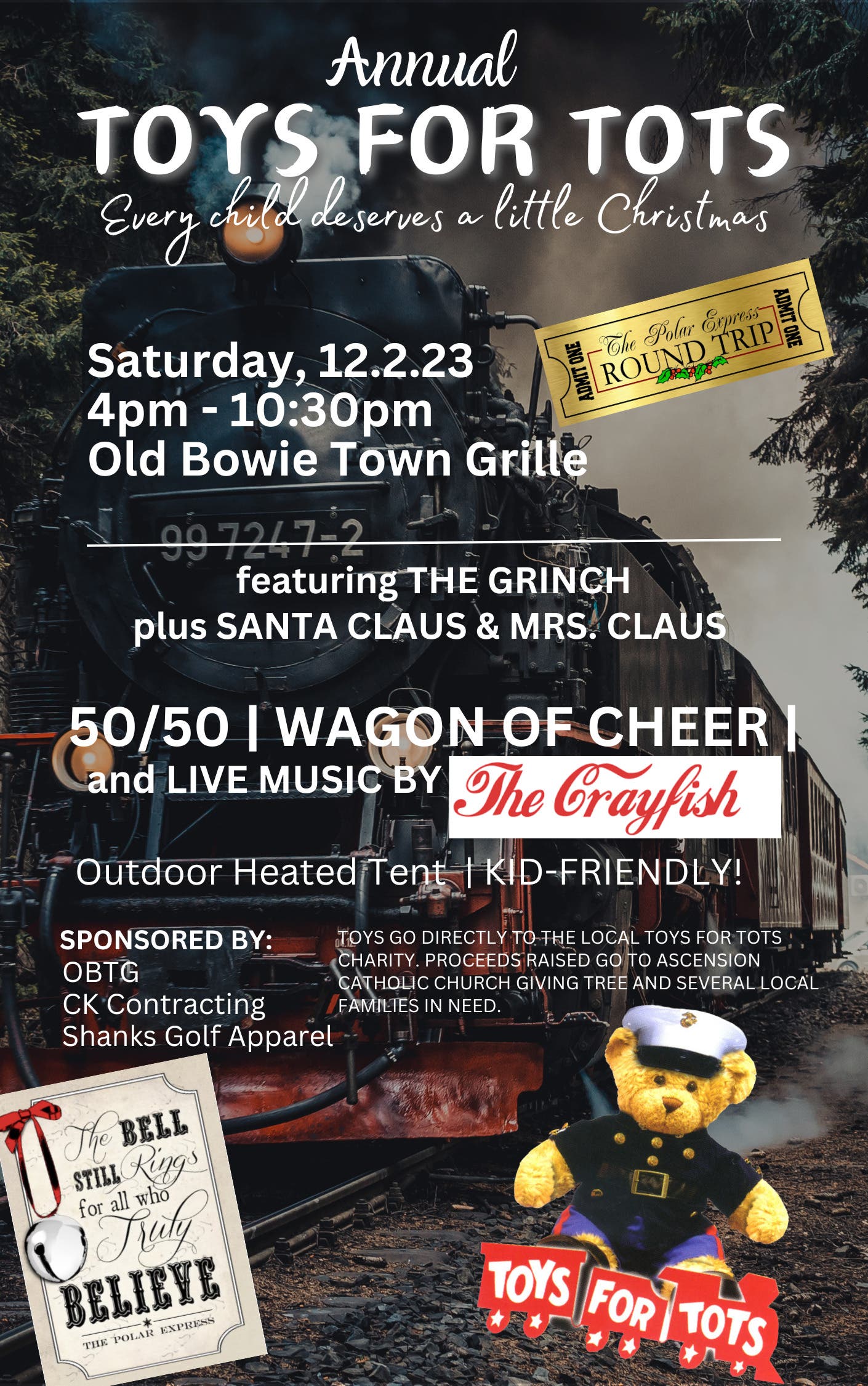 Dec 2 | Annual TOYS FOR TOTS | Bowie, MD Patch