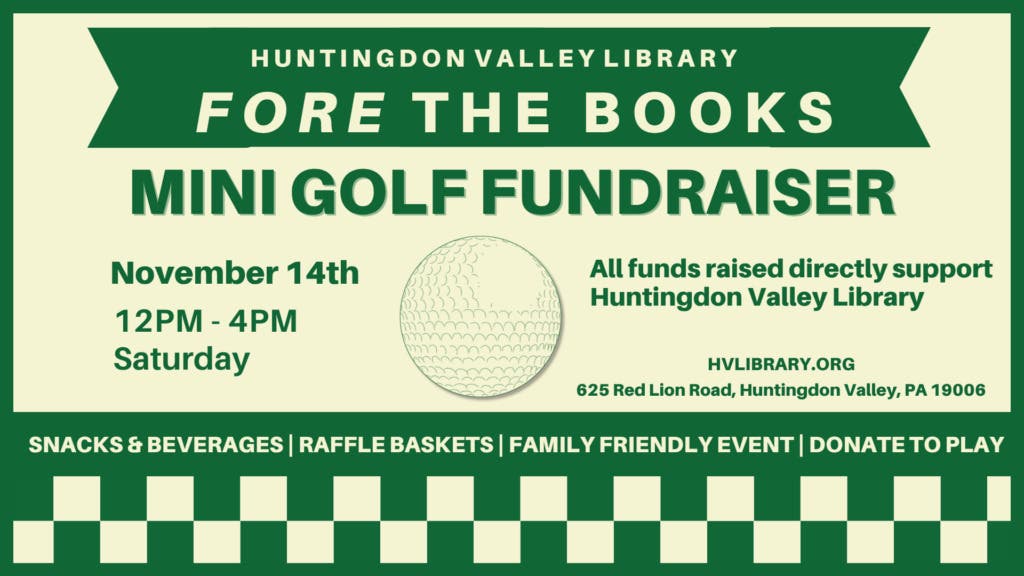 Huntingdon Valley Library Fore the Books Fundraising Event