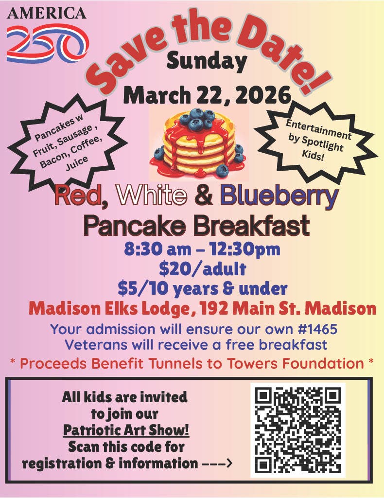 Mar 22 | Pancake Breakfast Fund Raiser At the Madison Elks | Chatham ...