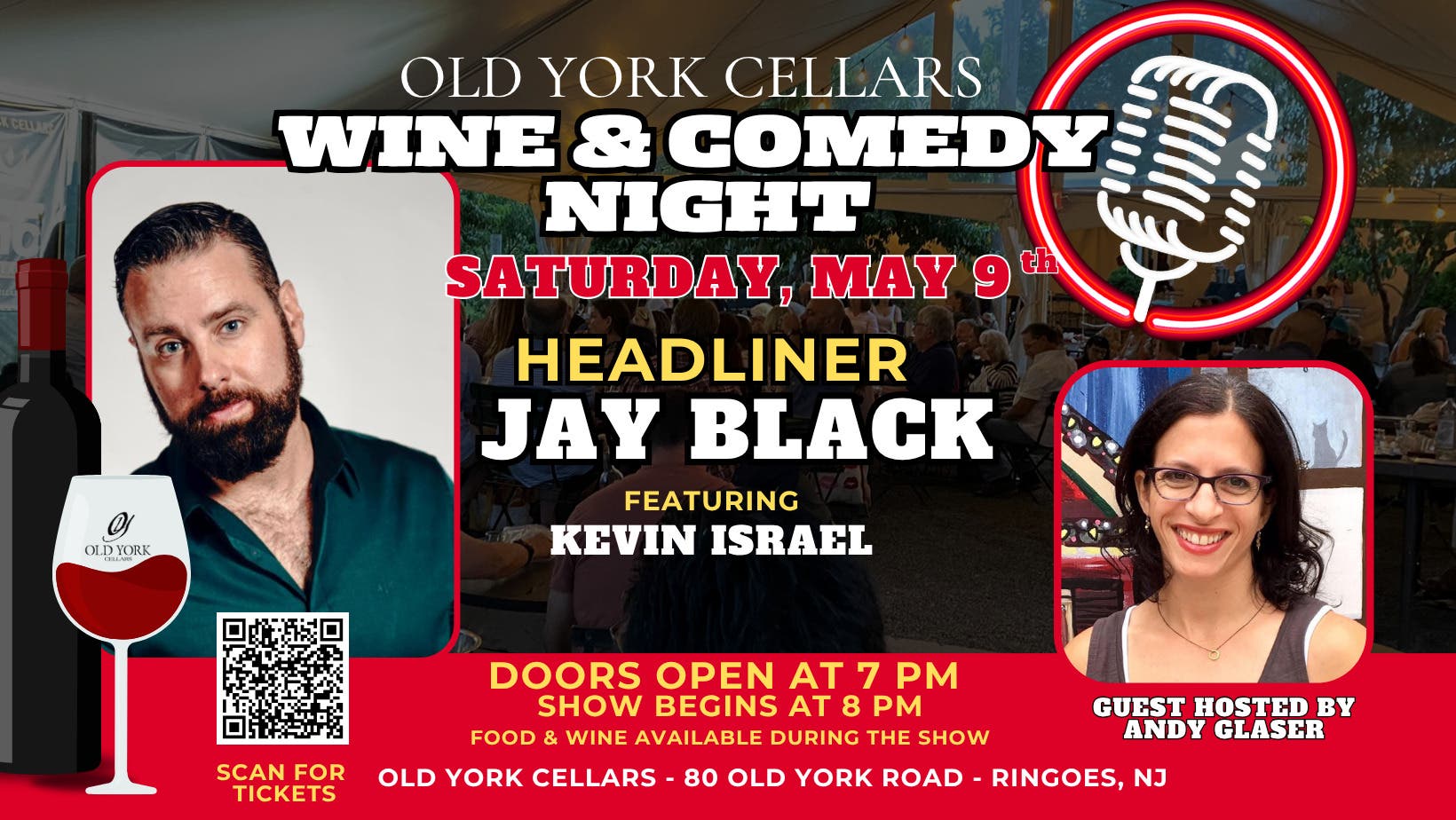 Wine & Comedy Night at Old York Cellars