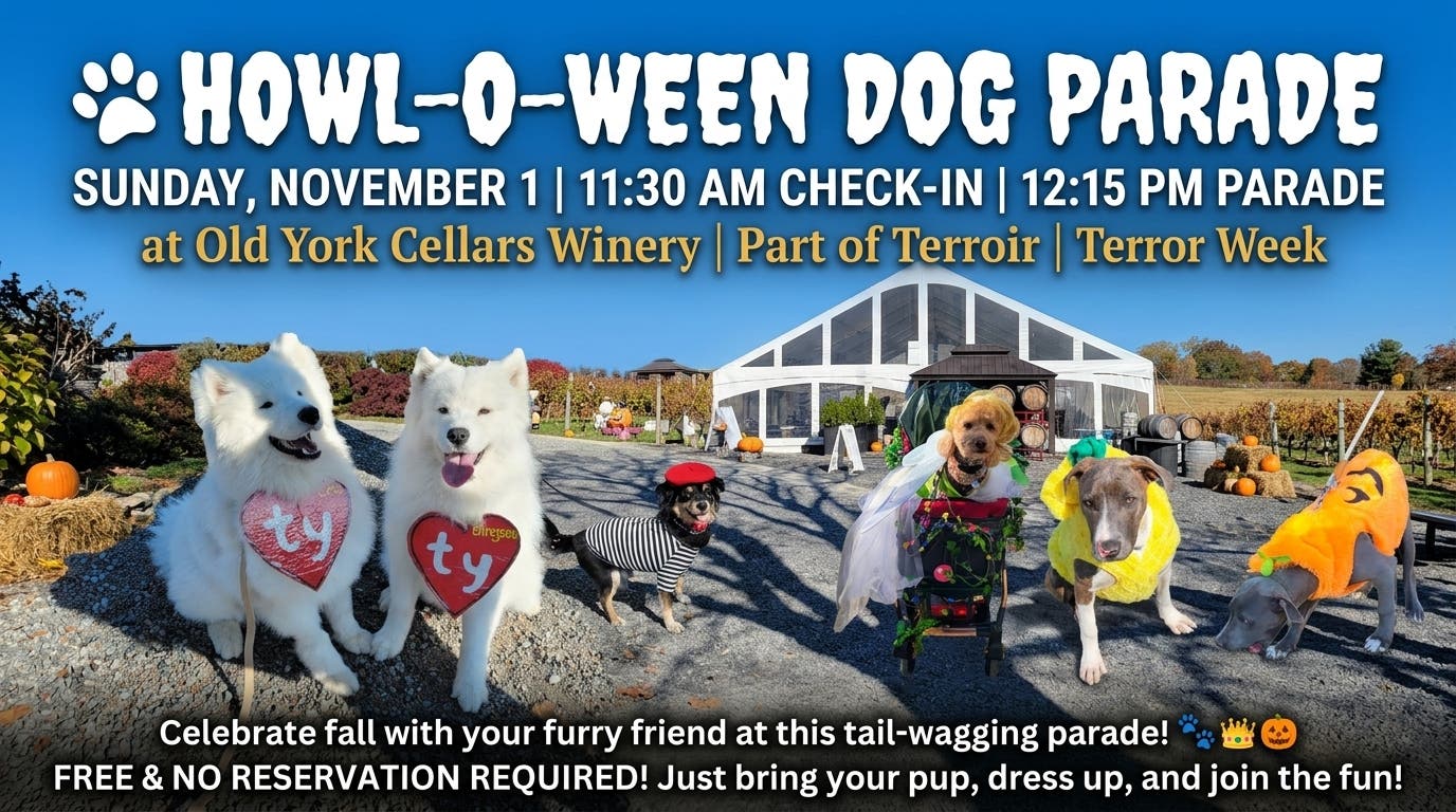 🐾Howl-O-Ween Dog Costume Parade at Old York Cellars 11:30 am - 1 pm